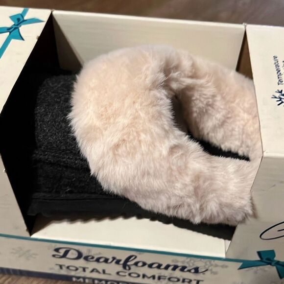 New! DEARFOAMS Total Comfort Women’s Slippers Size Small 5-6 Memory Foam NIB NWT - Picture 4 of 8